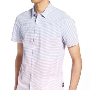 Scotch & Soda Gradient Stripe Woven Slim Fit Shirt